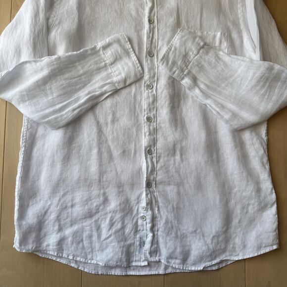 Rodd & Gunn Linen Shirt XL White Collared Button Up Minimalist New York Party - Picture 6 of 10